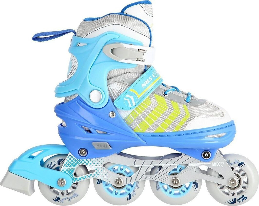 NILS Extreme NH18192 skates with replaceable adjustable gray skates, size 34-38