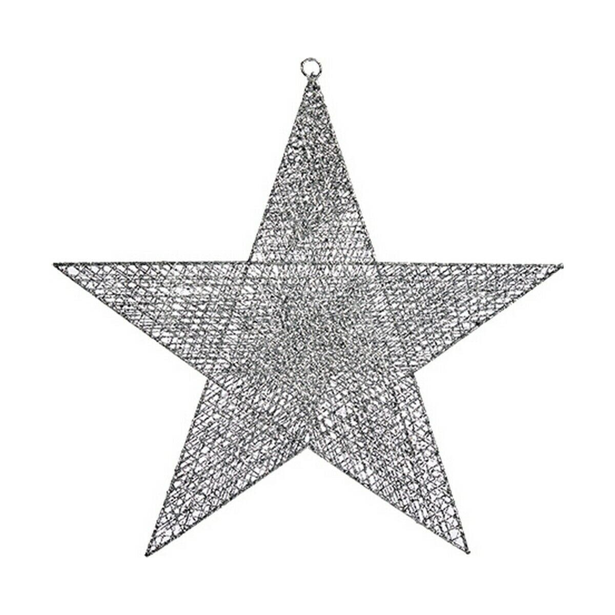 Christmas bauble Silver Star 50 x 51,5 x 0,5 cm Metal