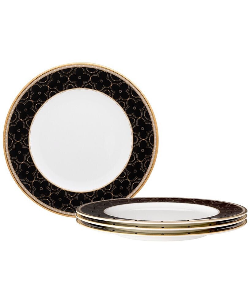 Trefolio Gold Set of 4 Accent Plates, Service For 4