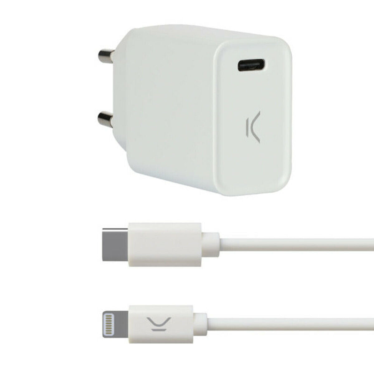 Usb Charger Iphone KSIX Apple-compatible White