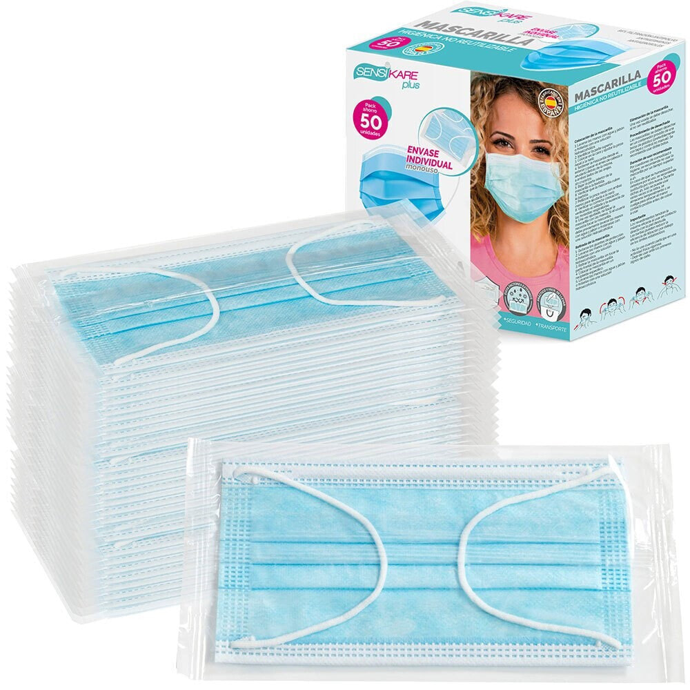 BODYKARE Hygienic Masks Individual Packaging Box 50 Units