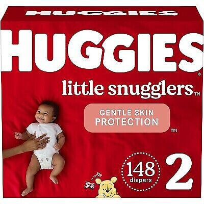 Huggies Little Snugglers Diapers Huge Pack - Size 2 (148ct)