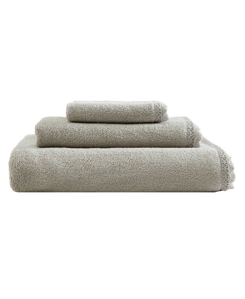 Laura Ashley juliette Cotton Terry 3-Pc Bath Towel Set