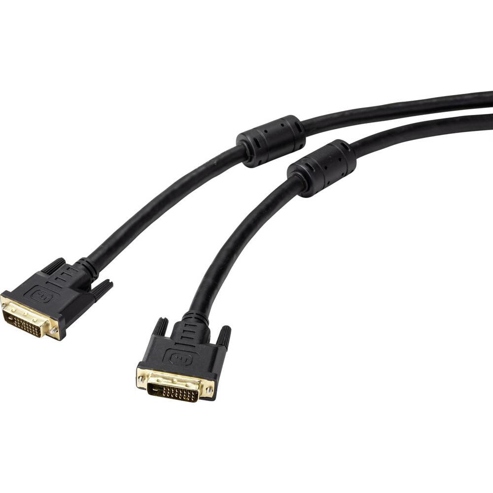 Компьютерный разъем или переходник Renkforce RF-4695150. Cable length: 20 m, Connector 1: DVI-D, Connector 2: DVI-D