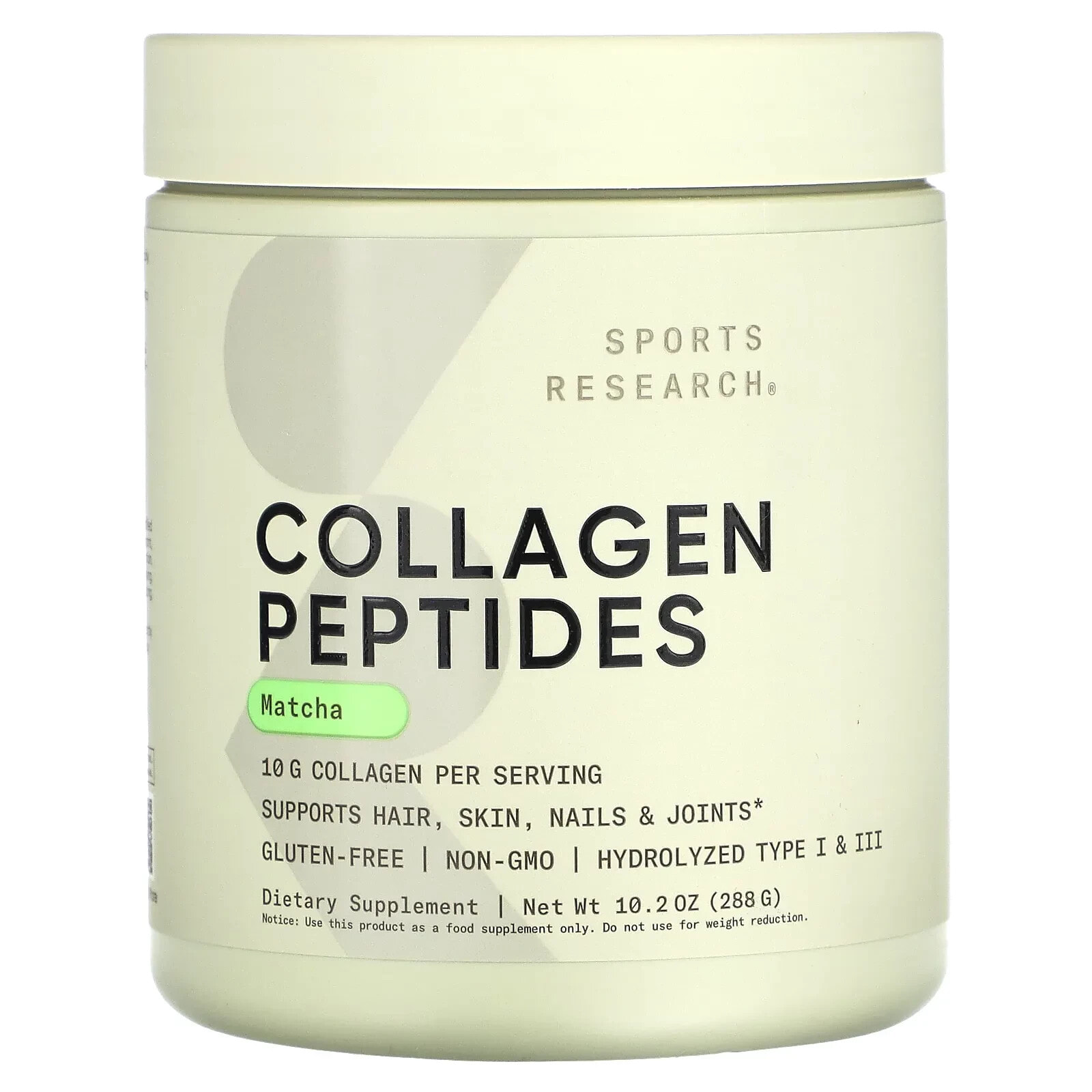 Collagen Peptides, Matcha, 10.2 oz (288 g)