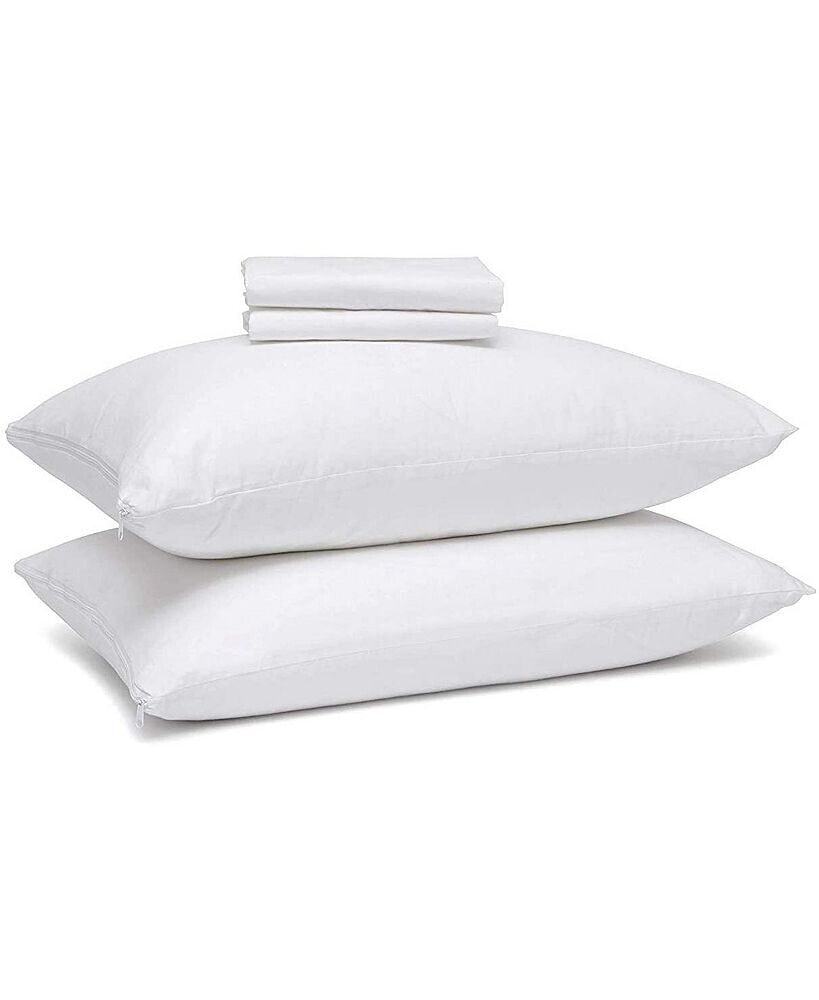 Right Choice Bedding cotton Pillow Protectors 4 Pack