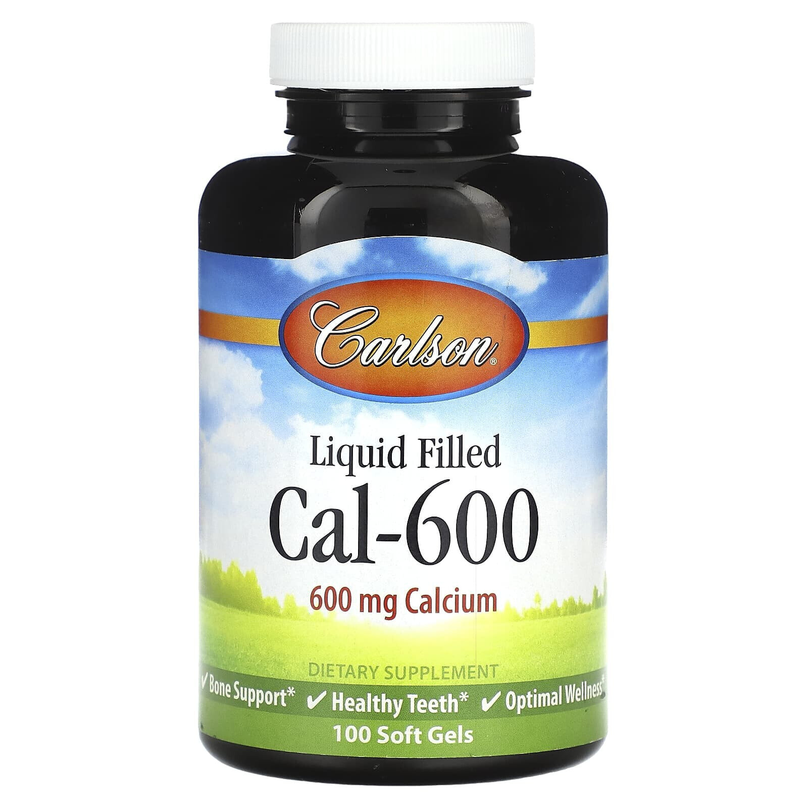 Carlson, «Жидкий кальций-600», 100 + 30 бесплатных капсул