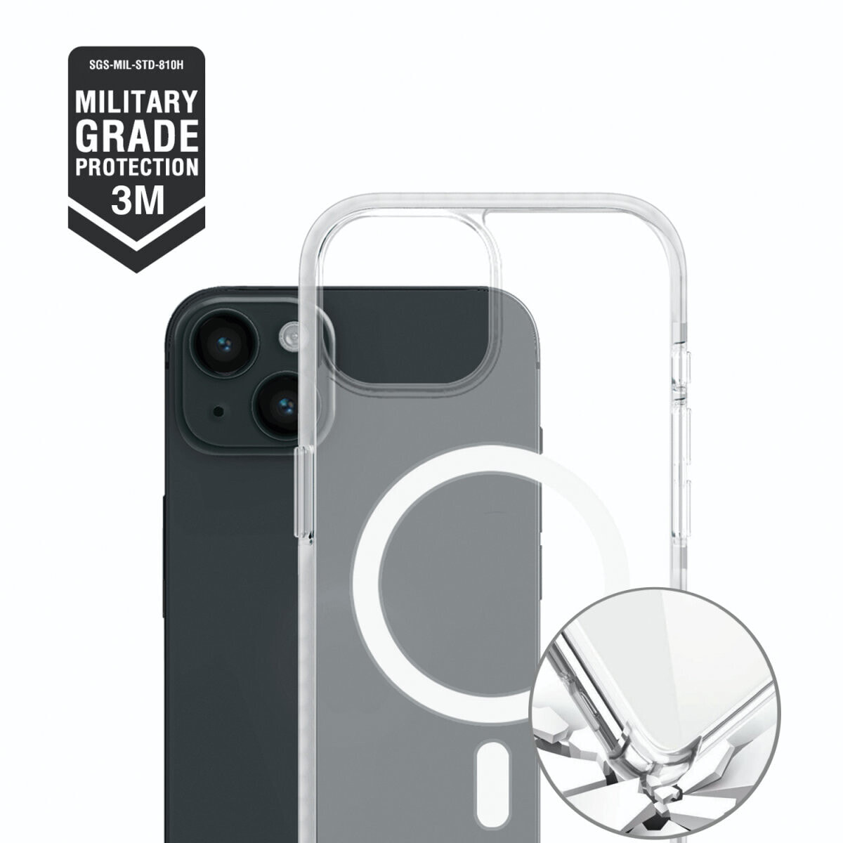 4smarts Hybrid Case Guard 3m Drop für Apple iPhone 15 Plus MagSafe-kompatibel