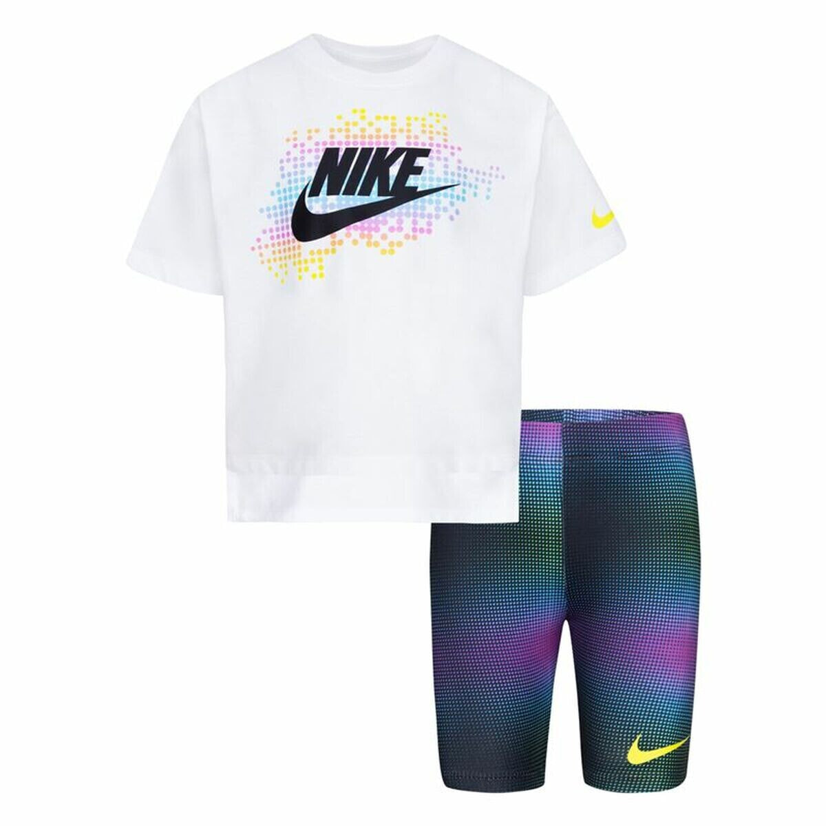 Children's Sports Outfit Nike Aop Bike White Multicolour 2 Pieces