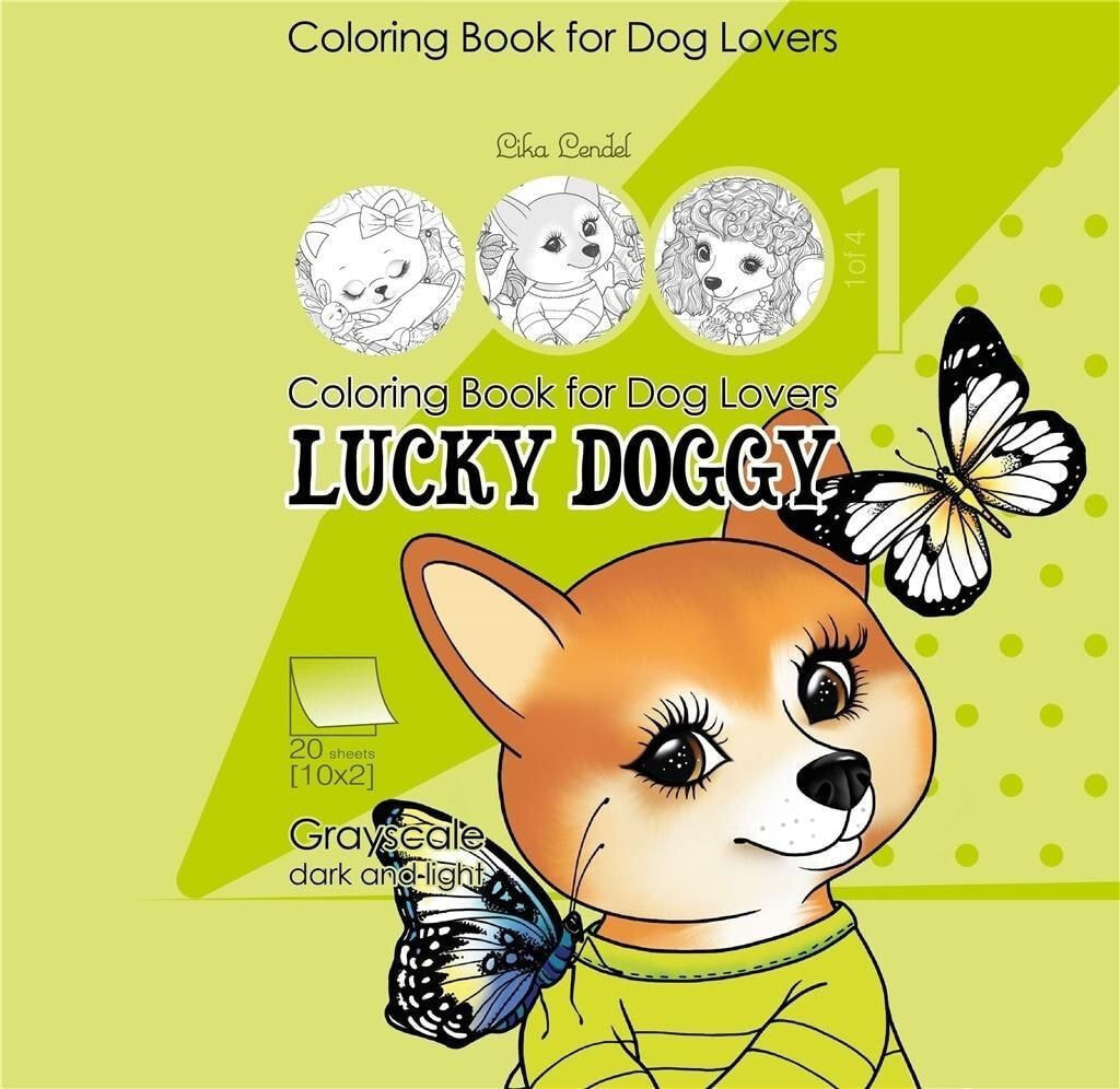 Раскраска для рисования Fresh Kolorowanka antystresowa 200x200 Lucky Doggy 1