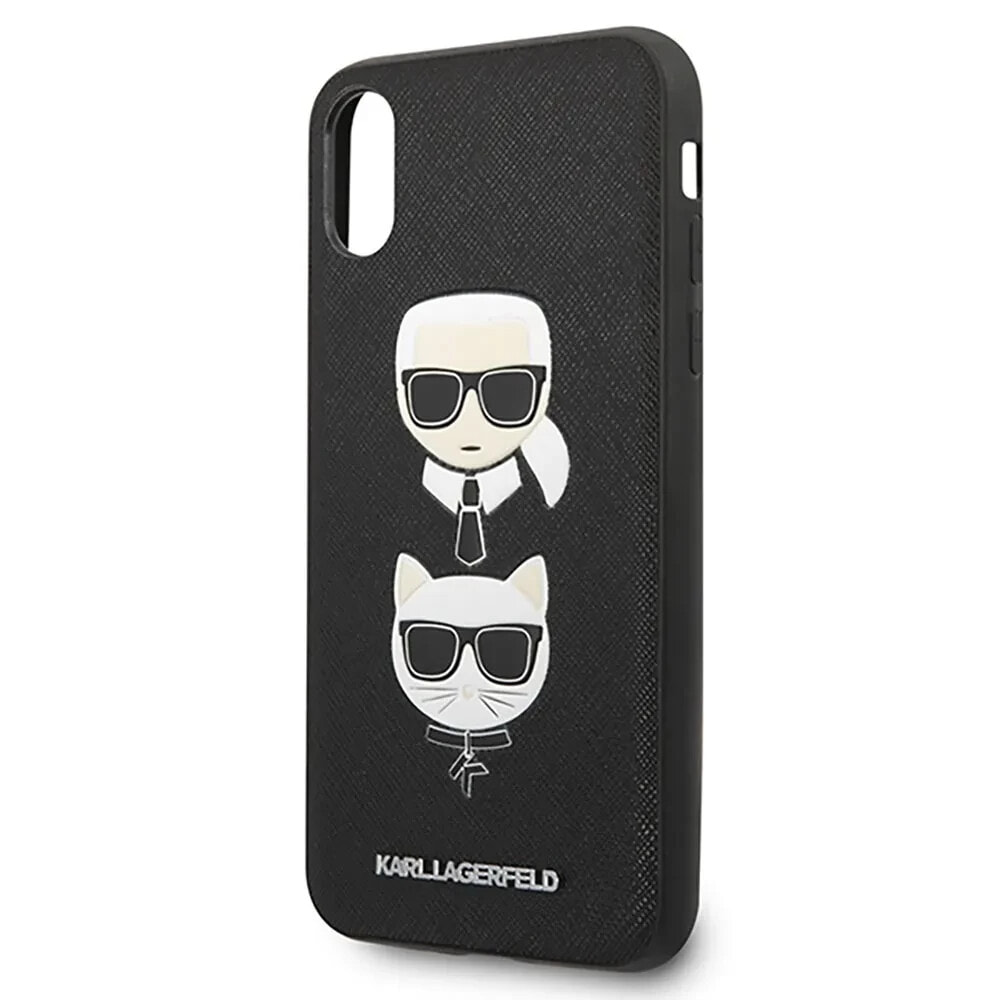 KARL LAGERFELD KlhcpXSakickcbk iPhone XXS Saffiano Karl&Choupette Head phone case