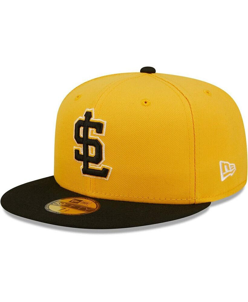 New Era men's Gold Salt Lake Bees Authentic Collection 59FIFTY Fitted Hat