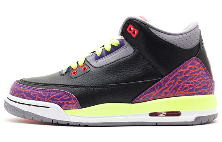 Jordan Air Jordan 3 Retro Black Atomic Red Volt 小丑 高帮 复古篮球鞋 GS 黑红灰 / Кроссовки Jordan Air Jordan 441140-039