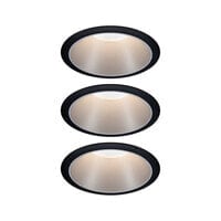 PAULMANN 934.08 - Recessed lighting spot - Non-changeable bulb(s) - 1 bulb(s) - 6.5 W - 460 lm - Black - Silver