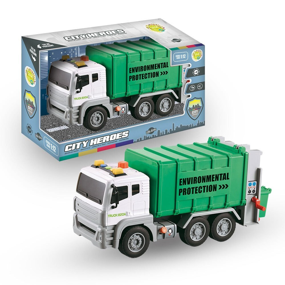 TACHAN Garbage Truck Light And Sound Heroes City 1:12
