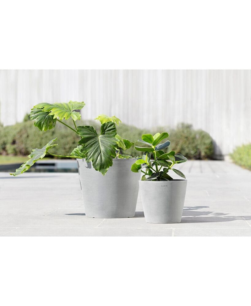 ECOPOTS eco pots Amsterdam Modern Round Planter with Water Reservoir, 8in