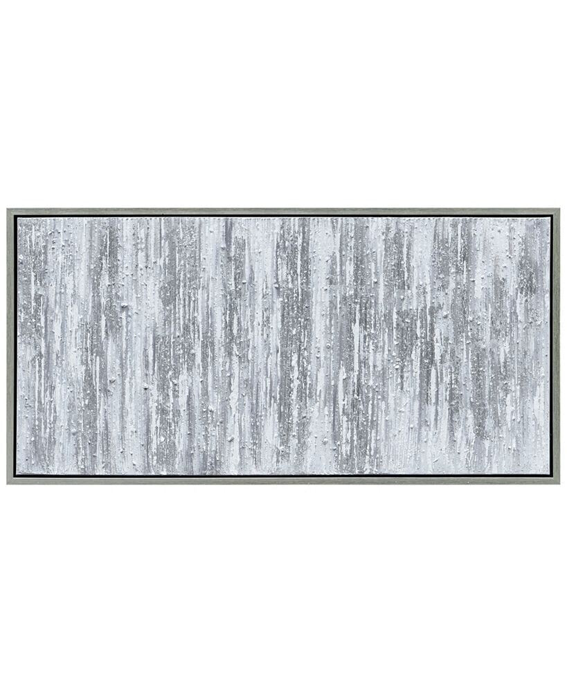 Silver Frequency Textured Metallic Hand Painted Wall Art by Martin Edwards, 24
