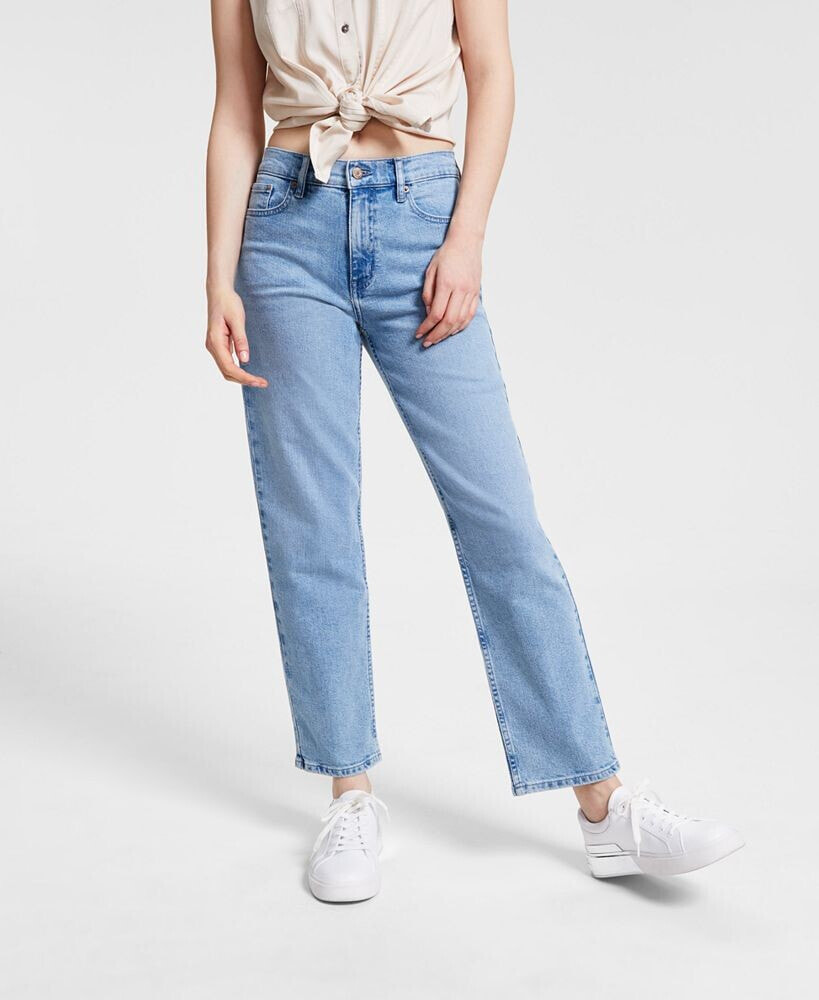 Женские джинсы с высокой посадкой Calvin Klein Jeans свободные, прямые