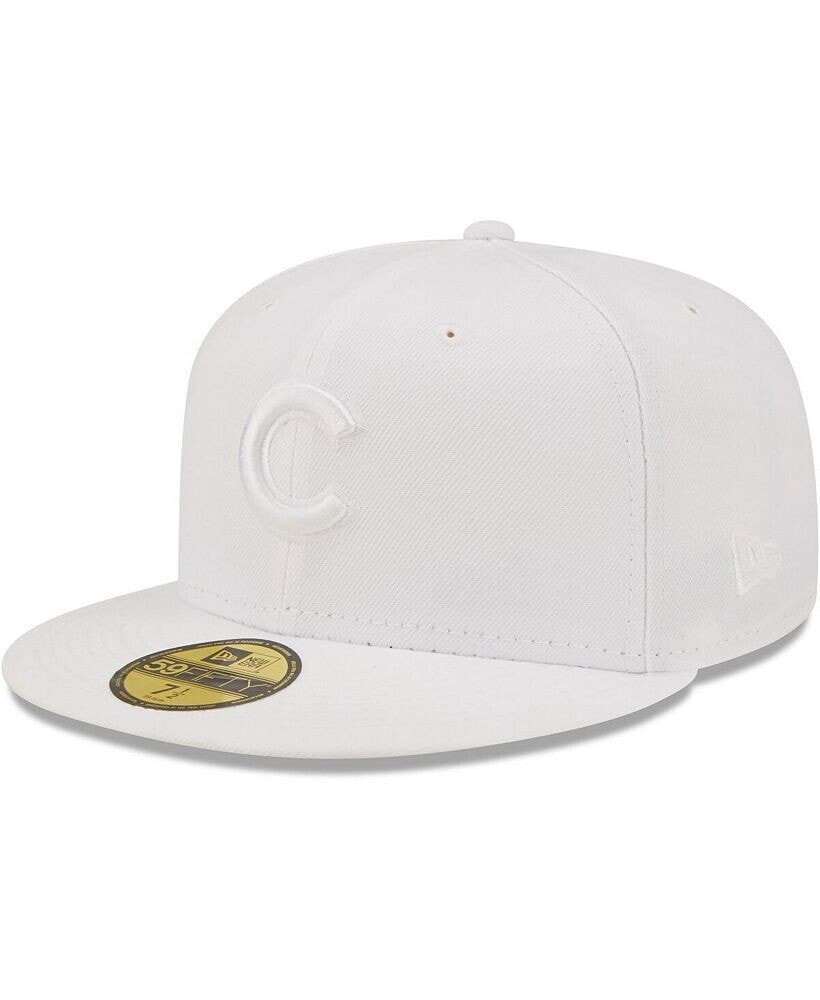 New Era men's Chicago Cubs White on White 59FIFTY Fitted Hat