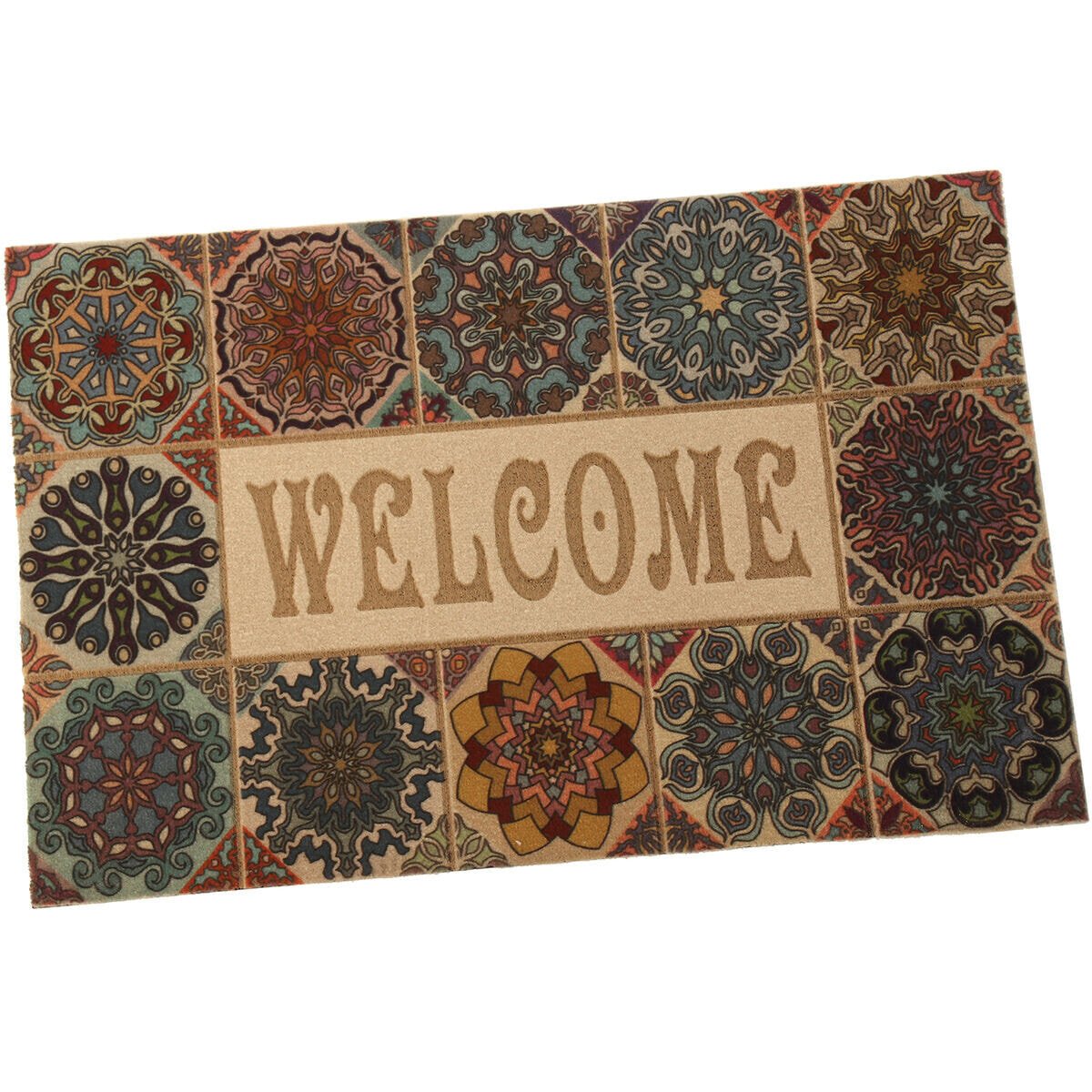 Doormat Alexandra House Living Welcome Multicolour 60 x 1 x 40 cm