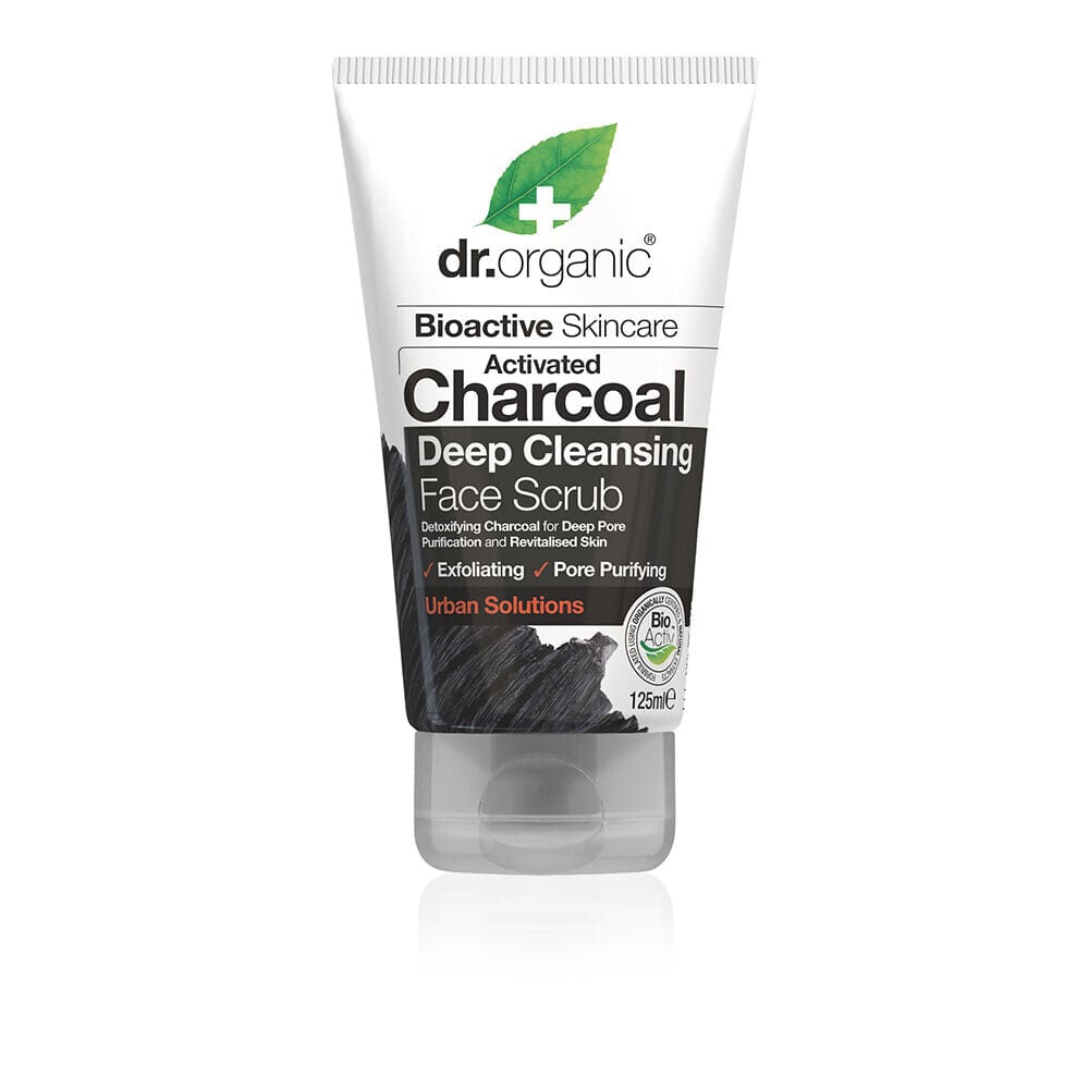 Dr. Organic Bioactive Charcoal Deep Cleansing Face Scrub Глубоко очищающий скраб для лица с активированным углем 125 мл