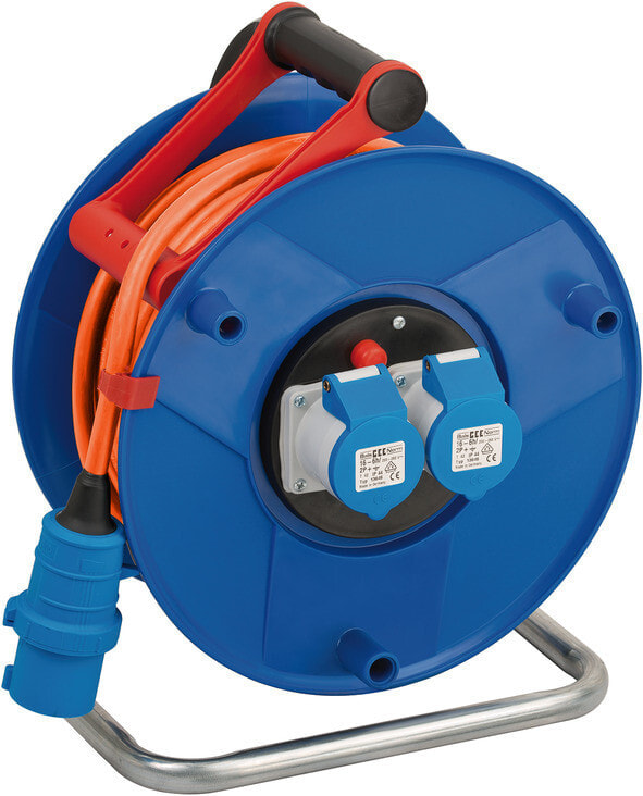 1182760100 - 25 m - 2 AC outlet(s) - Outdoor - IP44 - Neoprene - Plastic - Blue - Orange