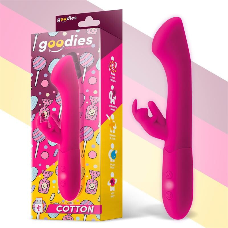 Вибратор GOODIES Cotton G-Spot and Rabbit Vibe USB Silicone Fuchsia