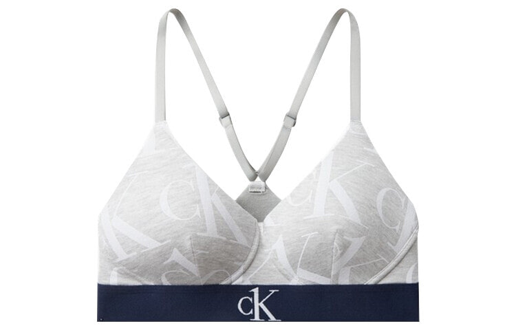 CK/Calvin Klein Logo图案薄垫文胸 浅灰色 / Белье CKCalvin Klein Logo QF6670AD-V7D