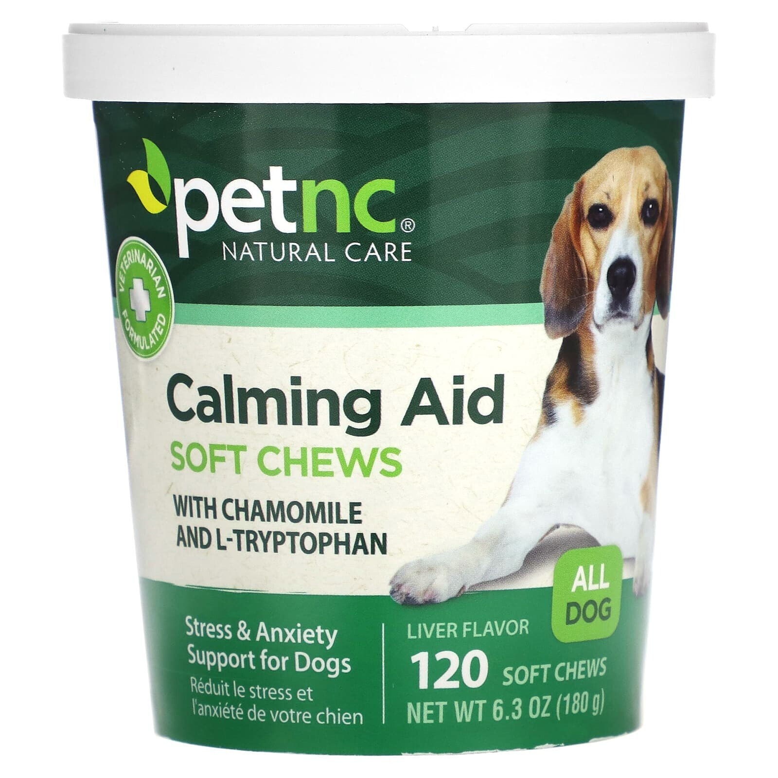 petnc NATURAL CARE, Pet Natural Care, мягкий, жевательный, успокаивающий препарат, со вкусом печенки, для всех собак, 120 мягких жевательных таблеток (Товар снят с продажи) 