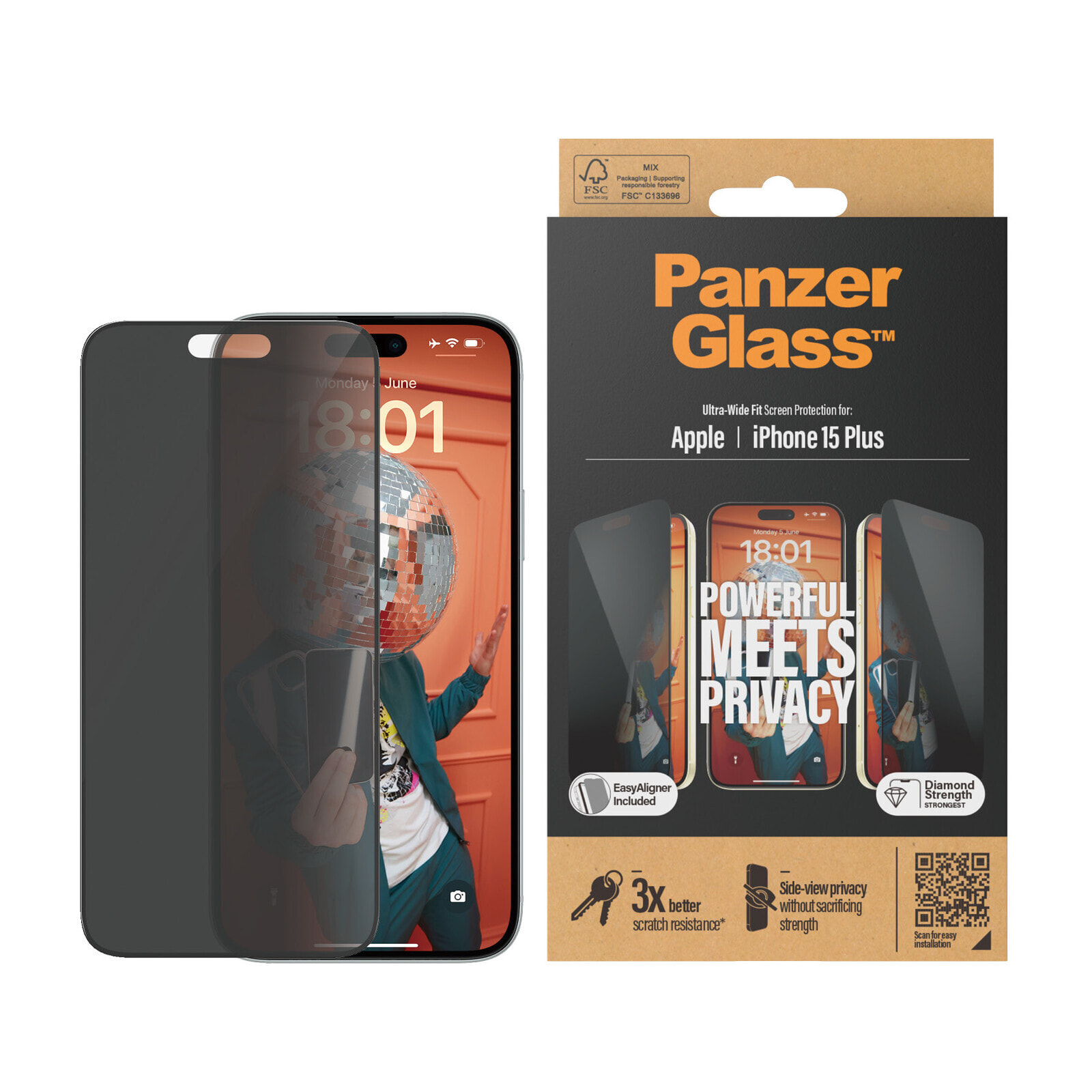 PanzerGlass Privacy Screen Protector iPhone 15 Plus Ultra-Wide Fit  w.EasyAligner PanzerGlass ApS купить от 2722 рублей в интернет-магазине  MALL | Защитные пленки и стекла для ноутбуков и планшетов PanzerGlass ApS