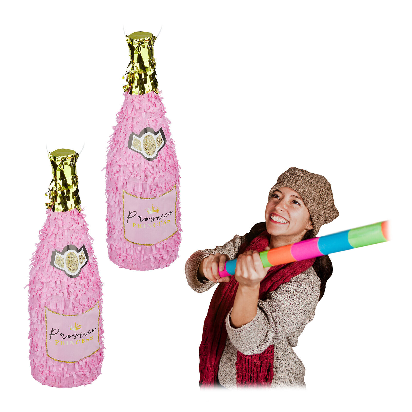 Pinata Sektflasche