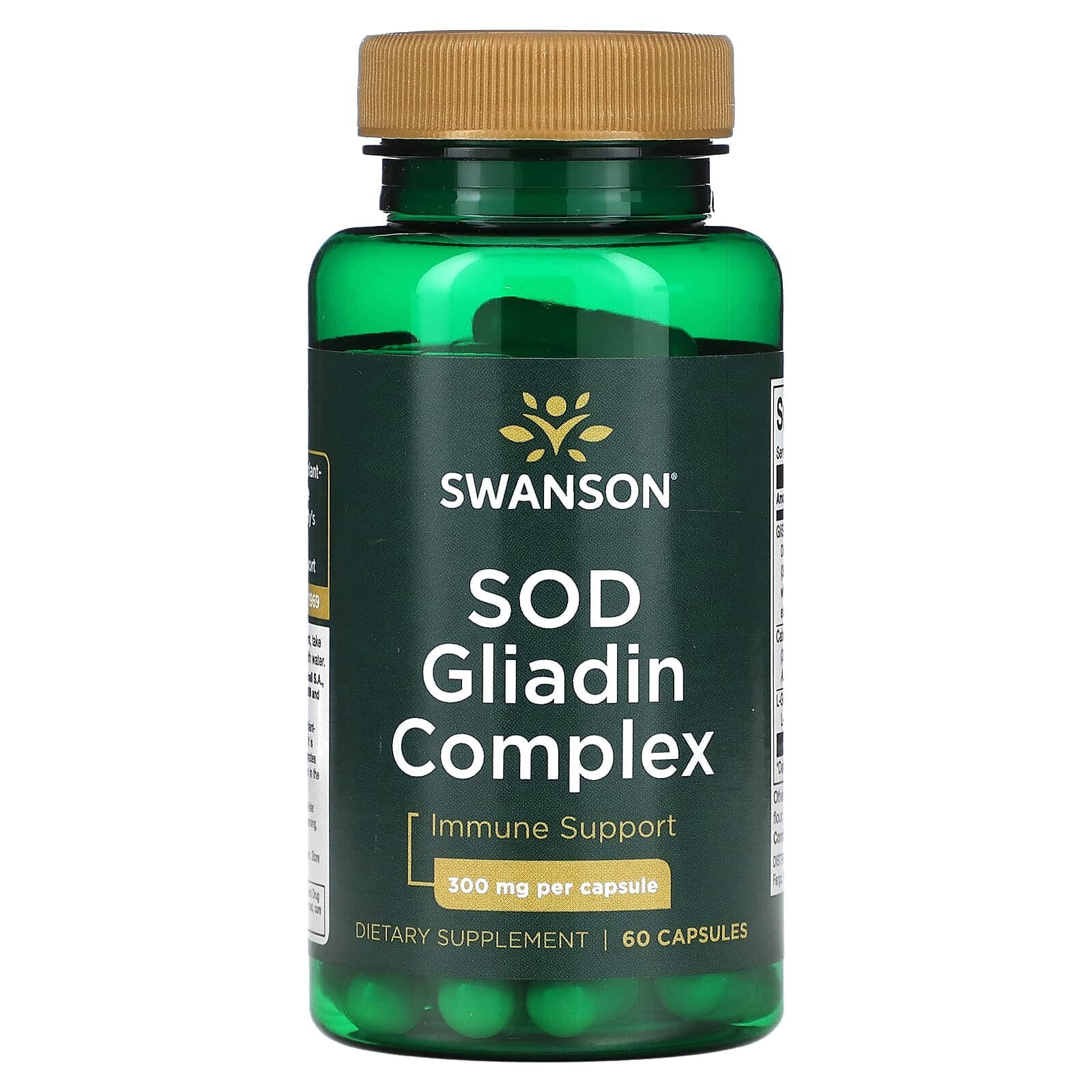Swanson, Комплекс глиадина SOD, 300 мг, 60 капсул