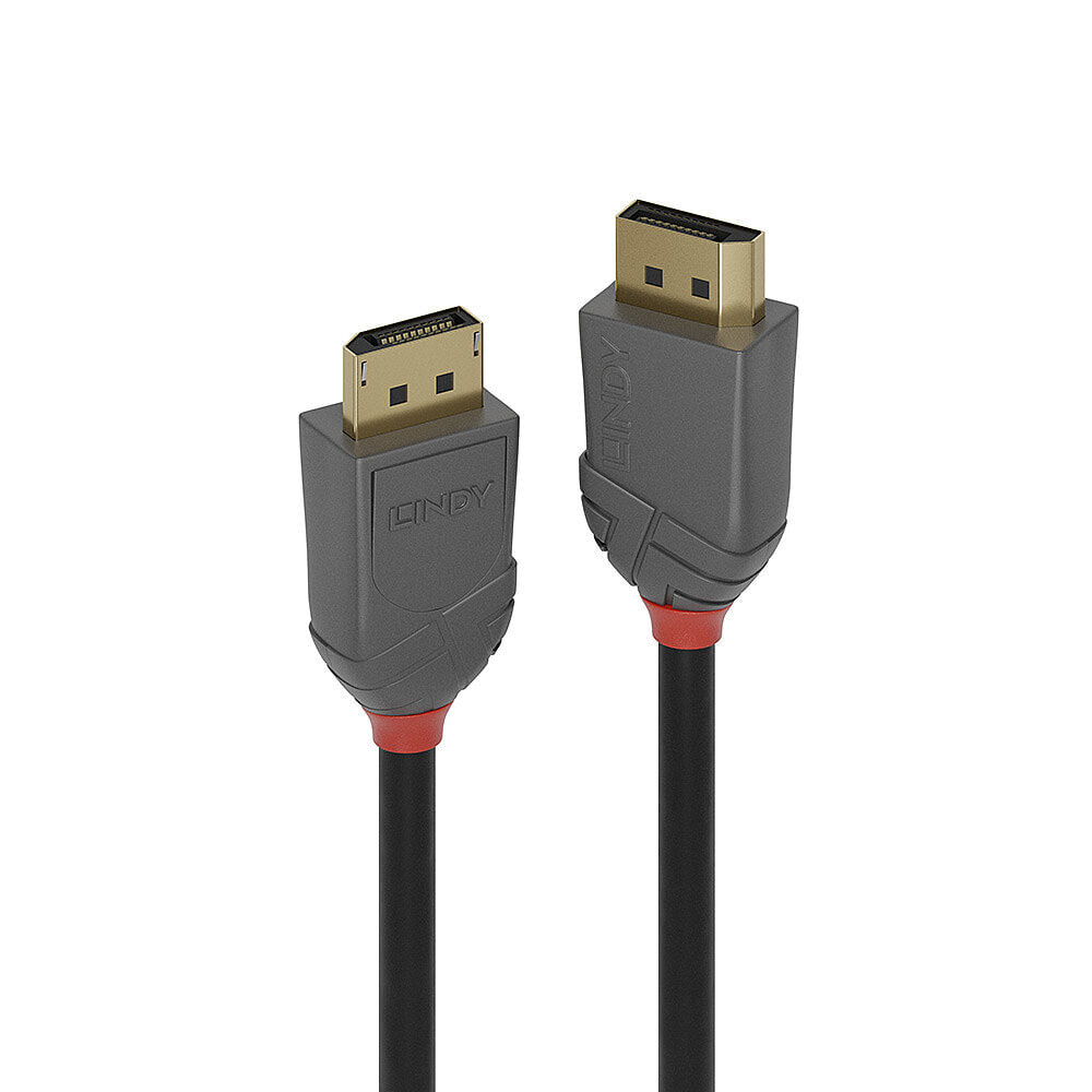 Lindy 36481 DisplayPort кабель 1 m Черный, Серый