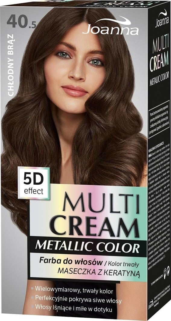 Краска для волос Joanna Multi Cream Metallic Color 5D Effect 40.5 chłodny brąz