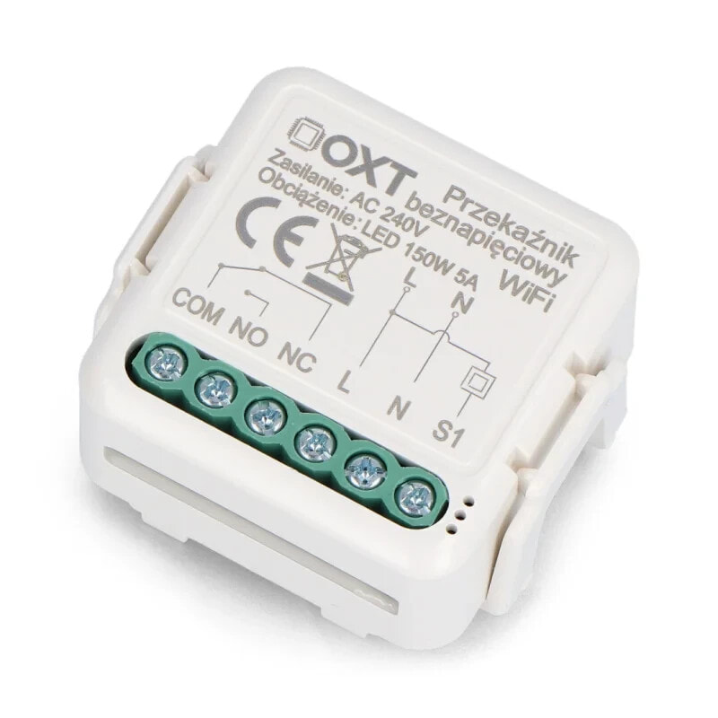 Tuya - single channel volt-free mini relay - WiFi - Android/iOS app - OXT T210