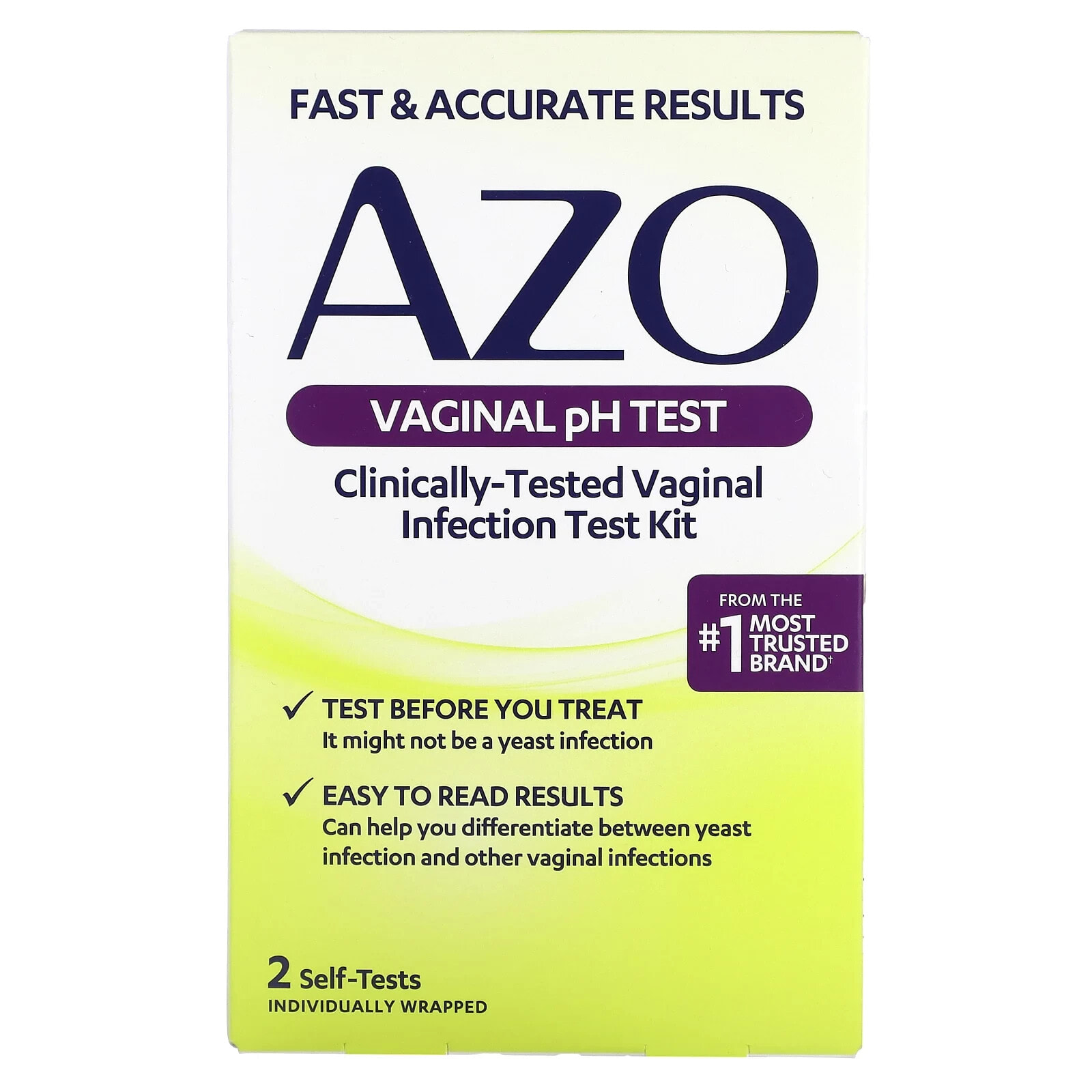 Azo, Вагинальный pH-тест, 2 теста для самодиагностики