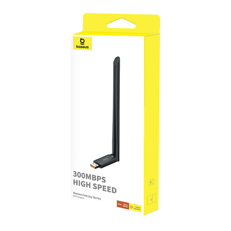 Zewnętrzna karta sieciowa USB WiFi 2.4GHz 300Mb/s z anteną 6dBi czarna