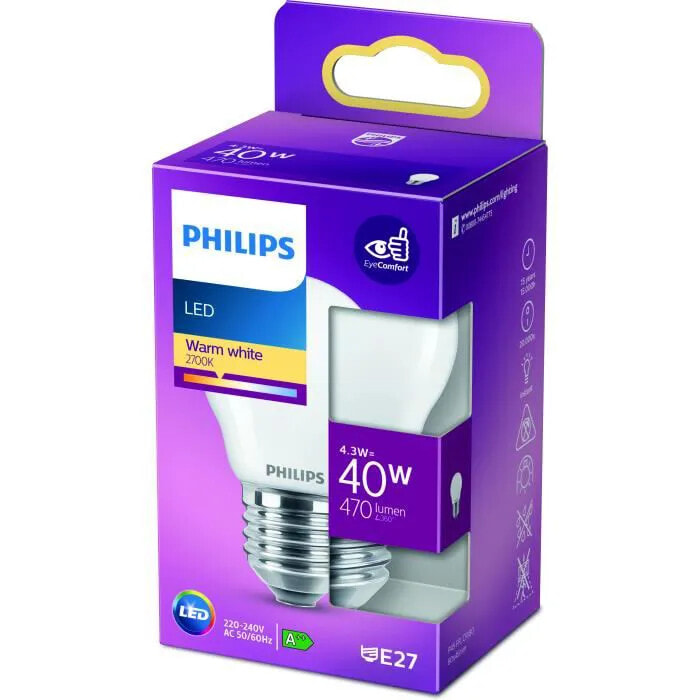Philips 8718699763473 LED лампа 4,3 W E27