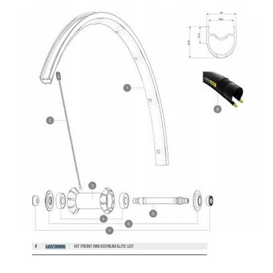 MAVIC Ksyrium Elite UST Front Rim Kit