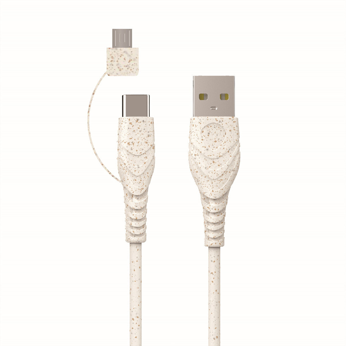 USB-A to Type-C+Micro 3A 1.2M - Cable - Digital