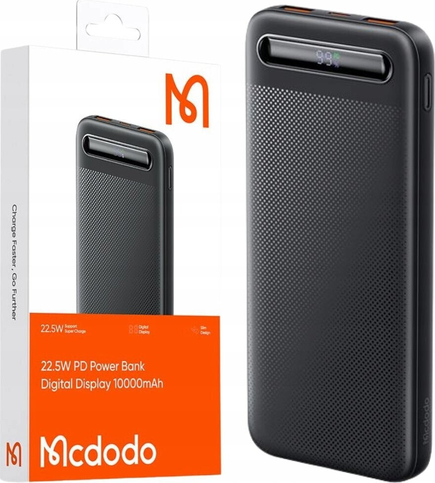 Powerbank Mcdodo Power Bank Mcdodo MC-3881 Digital Display 10000mAh, 22.5W do D (czarny)