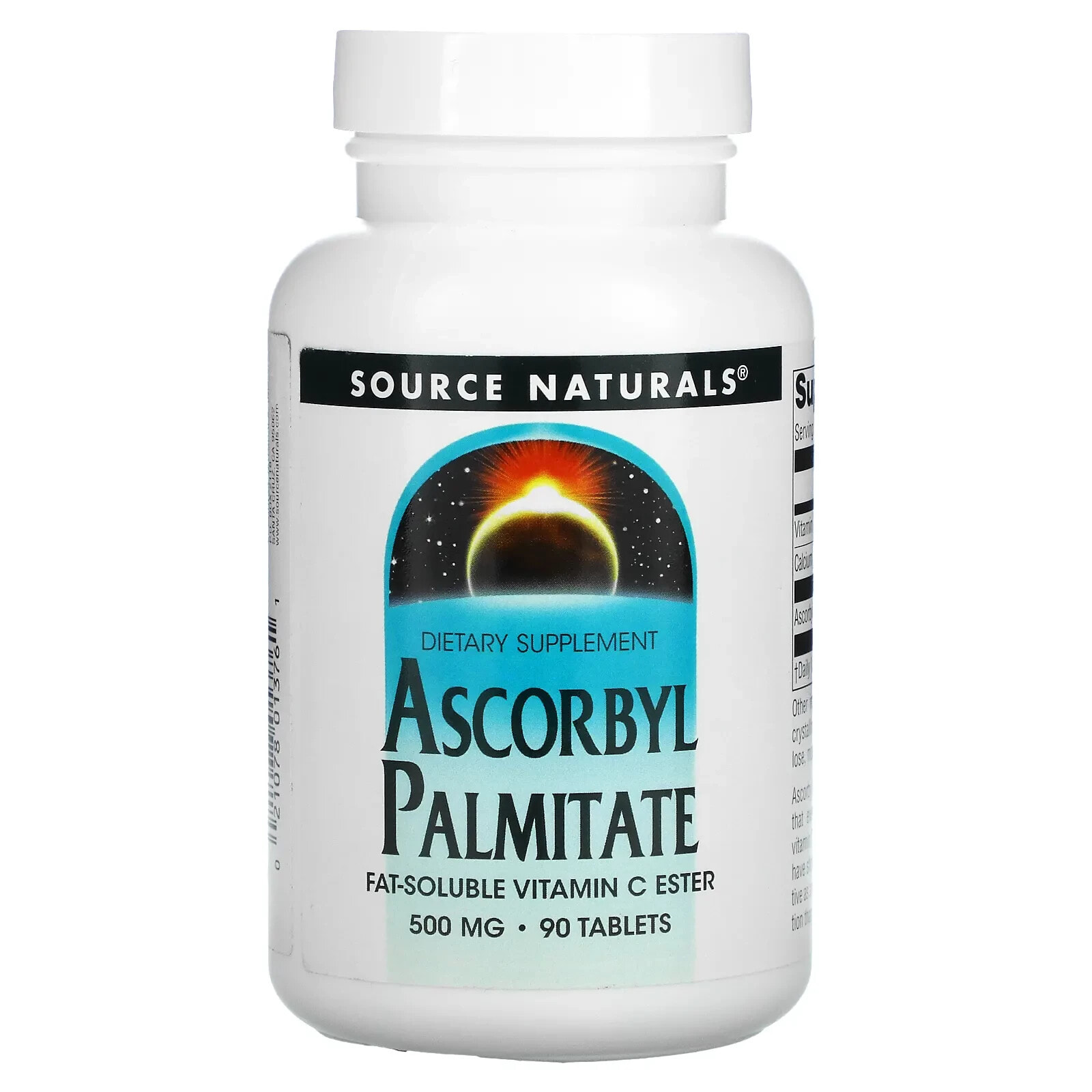 Source Naturals, Аскорбил пальмитат, 500 мг, 90 таблеток