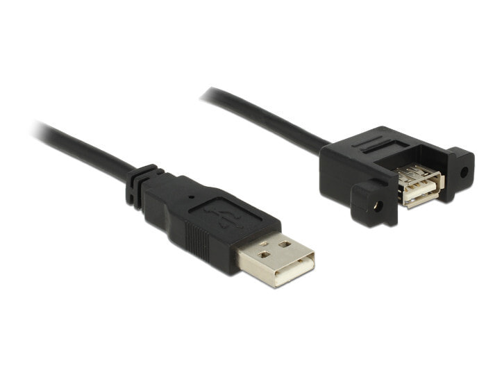 DeLOCK 1m 2xUSB2.0-A USB кабель 2.0 USB A Черный 85106