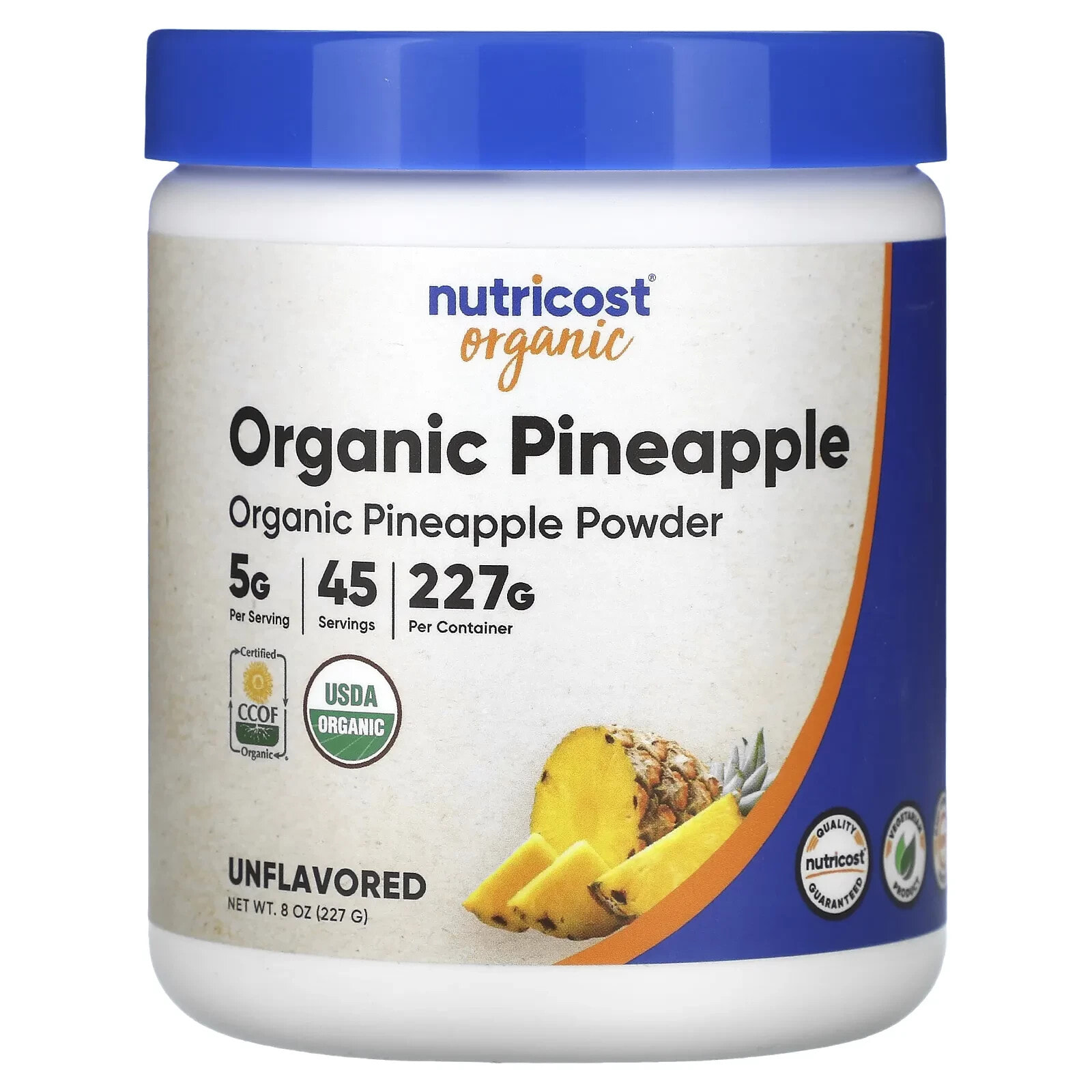 Organic Pineapple Powder, Unflavored, 8 oz (227 g)