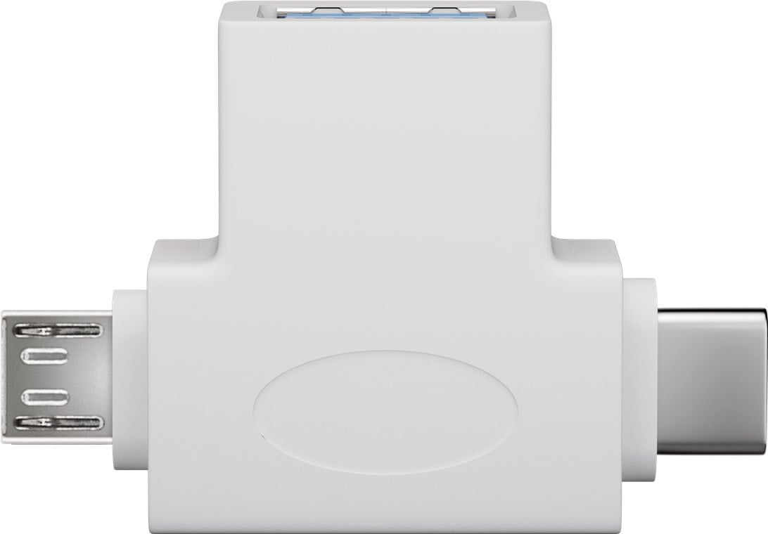 Goobay 55555 гендерный адаптер USB A Micro-USB B Белый
