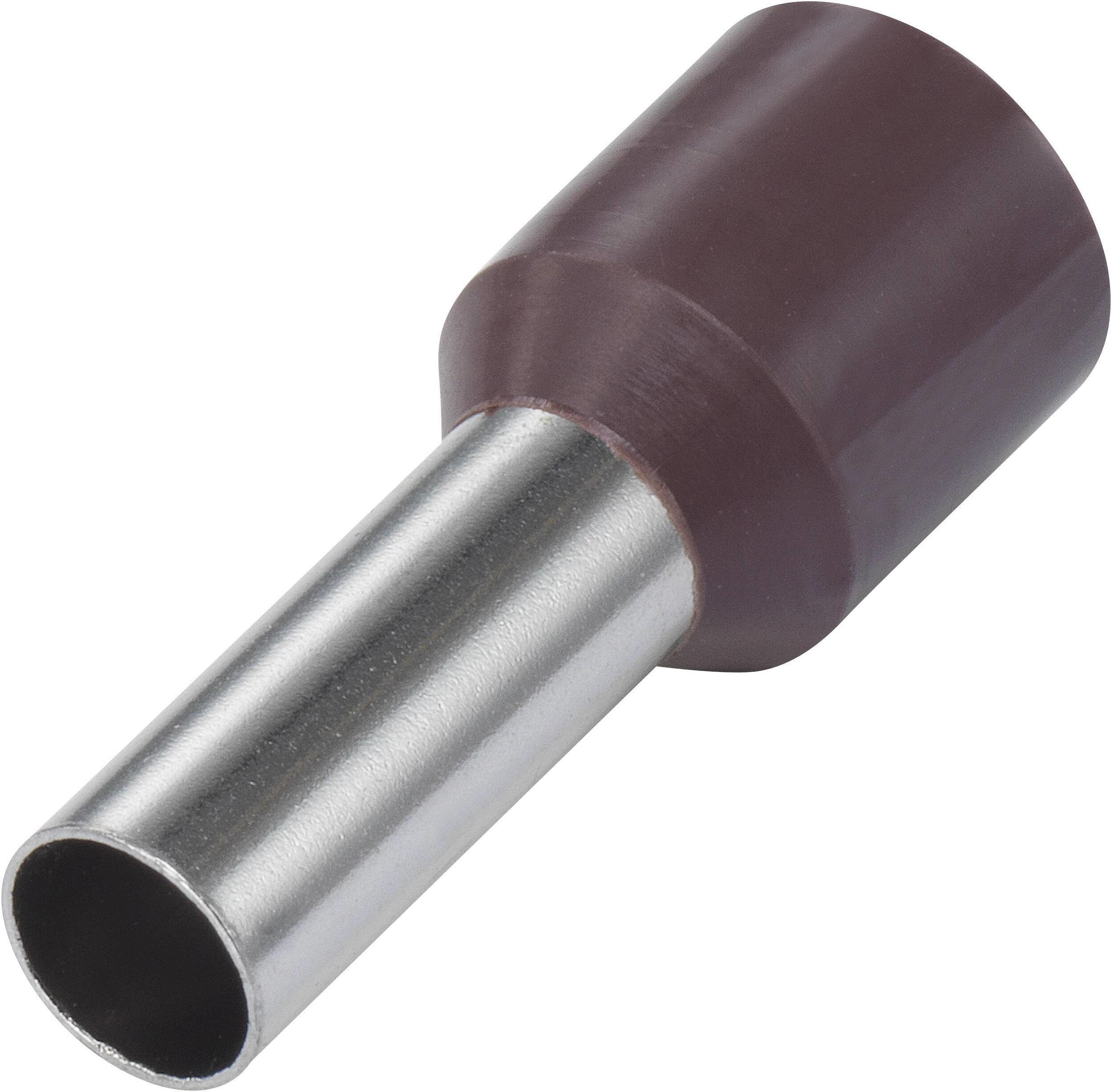Conrad 1091272 - Wire end sleeve - Silver - Straight - Brown - Metallic - Copper - PVC