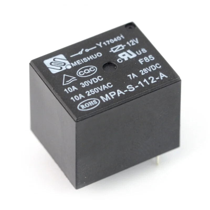 Relay MPA-S-112-A - 12V coil, 1x 10A / 250VAC contacts