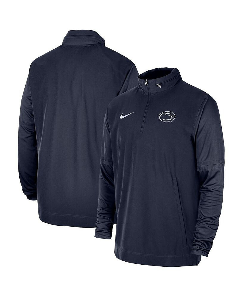 Nike men's Navy Penn State Nittany Lions 2023 Coach Half-Zip Hooded Jacket