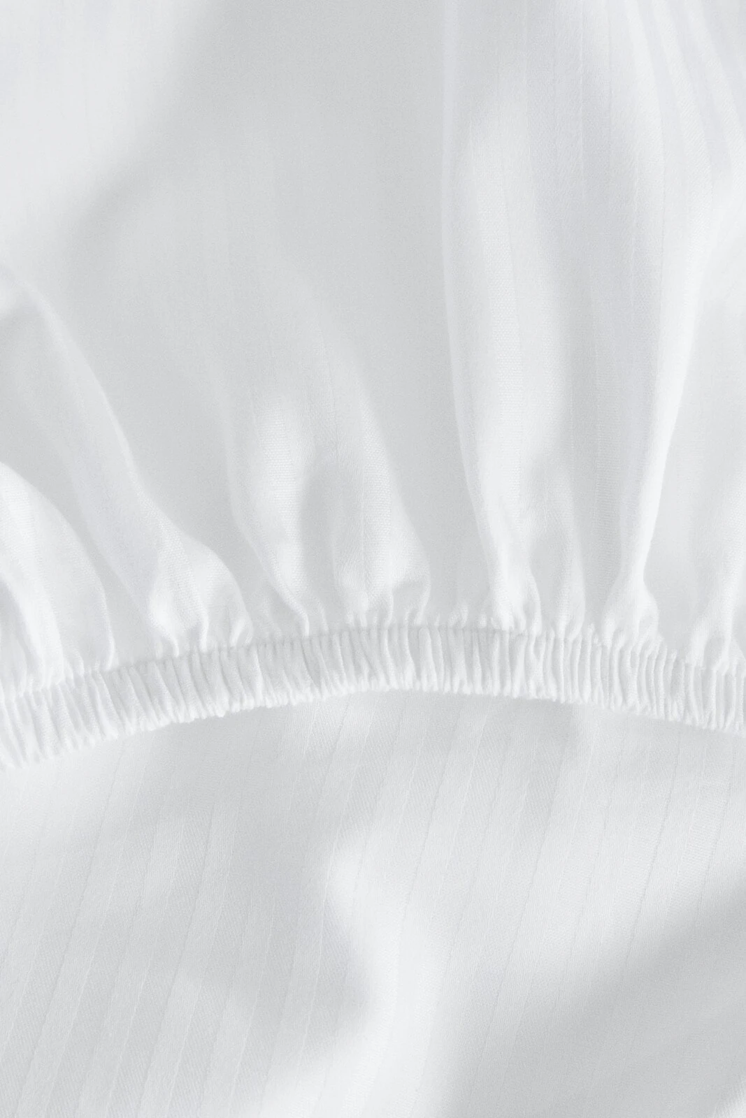 Striped cotton mattress protector