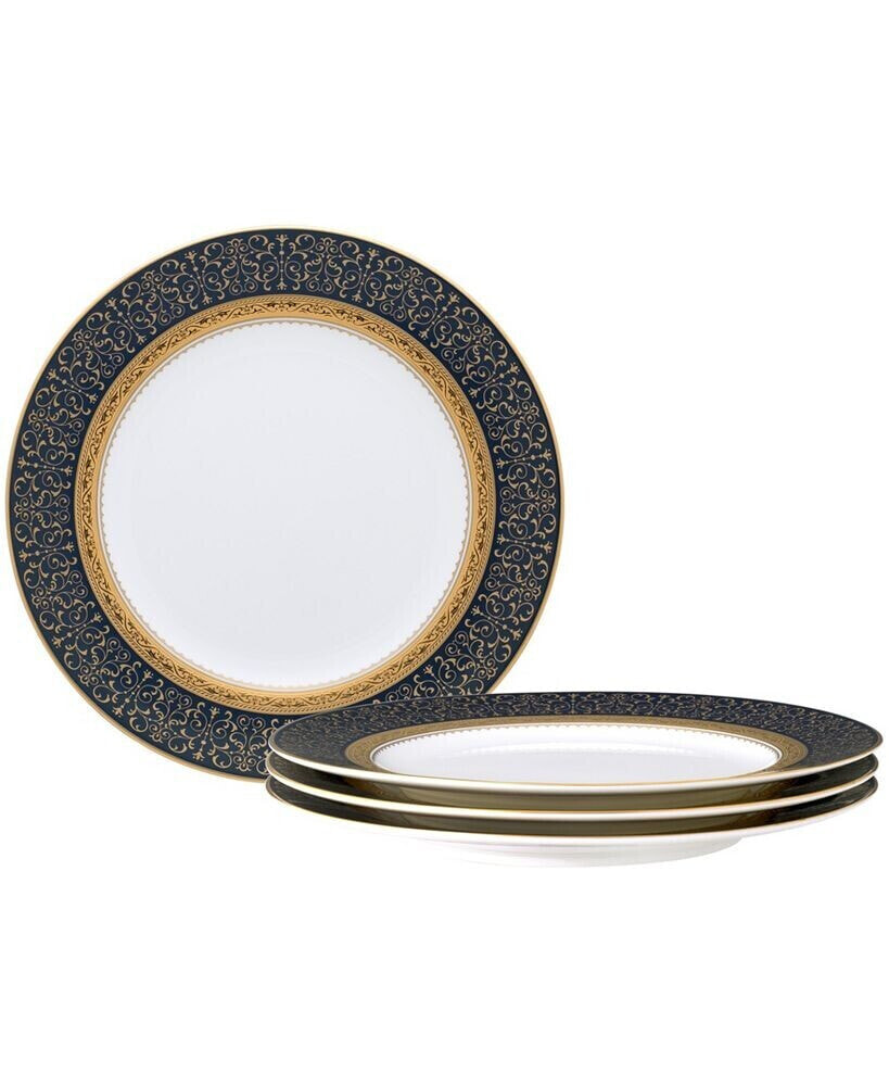 Odessa Cobalt Gold Set of 4 Accent Plates, Service For 4